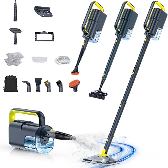 Pibcuny ScrubWiz Steam mop Gray