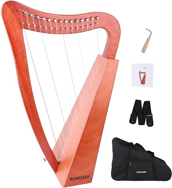 Harp Instrument 15 Strings International Standard Nylon String Lyre