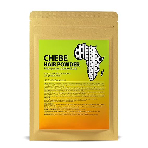 Chebe Powder for Hair Growth, 100g Organic African Chebe Hair Powder For Hair Thicker and Longer Hair All Hair Types (1)