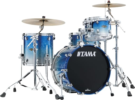 Tama Starclassic Walnut/Birch WBS30RS 3-piece Shell Pack - Molten Blue Ice Fade