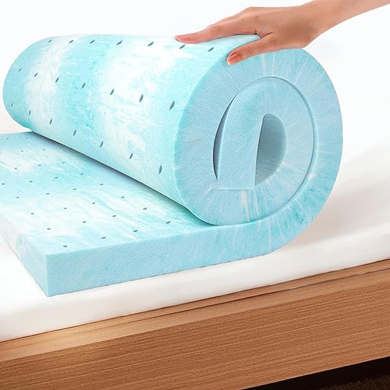 EGO 2 Inch Twin Mattress Topper Gel Memory Foam for Pressure Relief