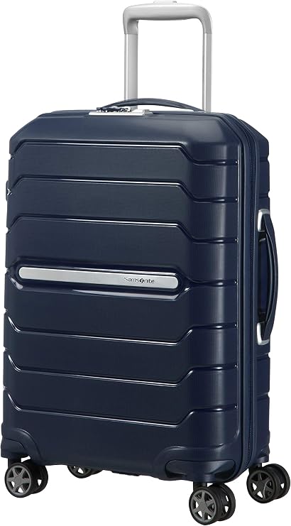 Samsonite Flux - Spinner S, Expandable Hand Luggage, 55 cm, 37/44 L, Navy Blue (Navy Blue)