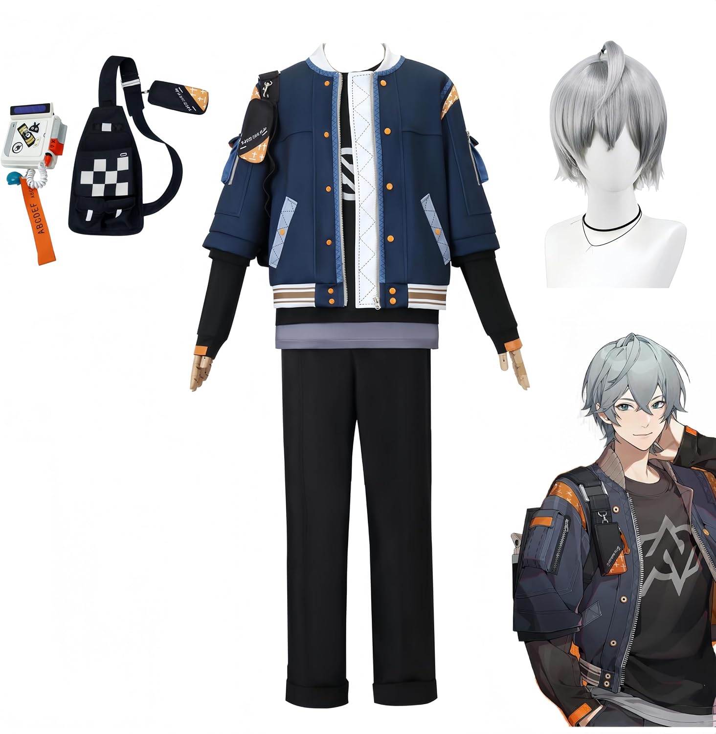 Zenless Zone Zero Vivien Abutobi Hoshimi Akira Rin Yuzuha Floating Costume Cosplay Costume with Wig Zenzero ZZZ Cosplay Game Event Costume Stage Clothes Fancy Dress Event Halloween