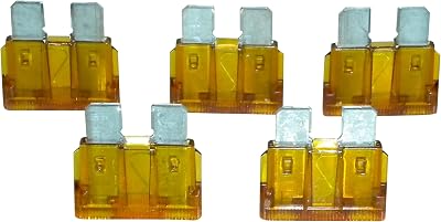 Yellow Furnace Fuse 5 Pack Blade Type ATC5 5 Amp Replaces Rheem Ruud 44-ATC5