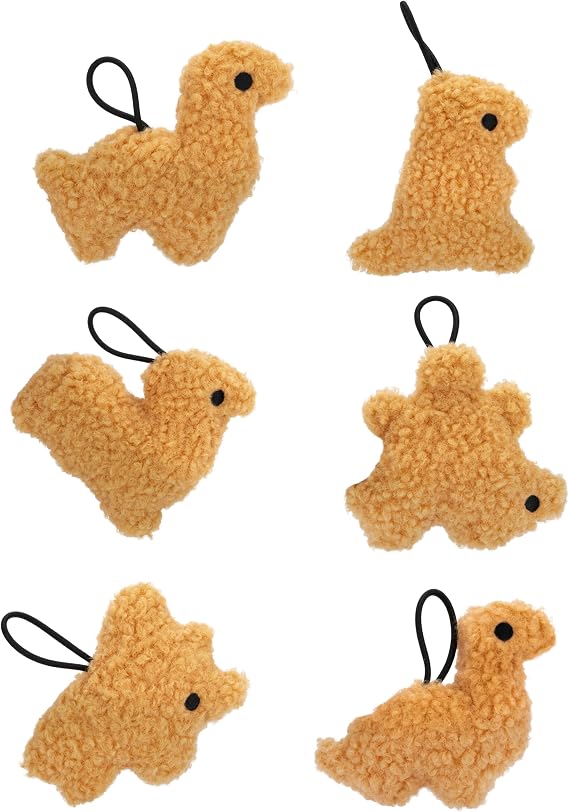 Russ Snackeez 3.5-Inch Keychain Dino Nuggets 6-Pack - Ultrasoft Official Jazwares Plush