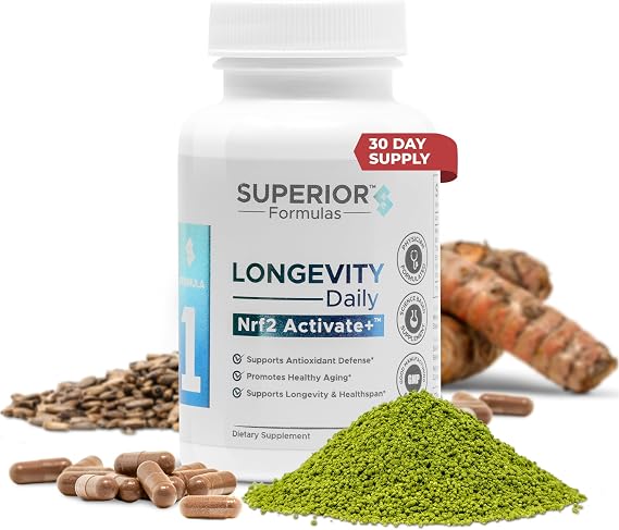 Superior Formulas Nrf2 Activator by Dr. Geiler MD | Ashwagandha, Turmeric, Green Tea, Milk Thistle, Bacopa, Astaxanthin | Antioxidant & Cellular Defense Support | Made in USA, Non-GMO | 60 Capsules