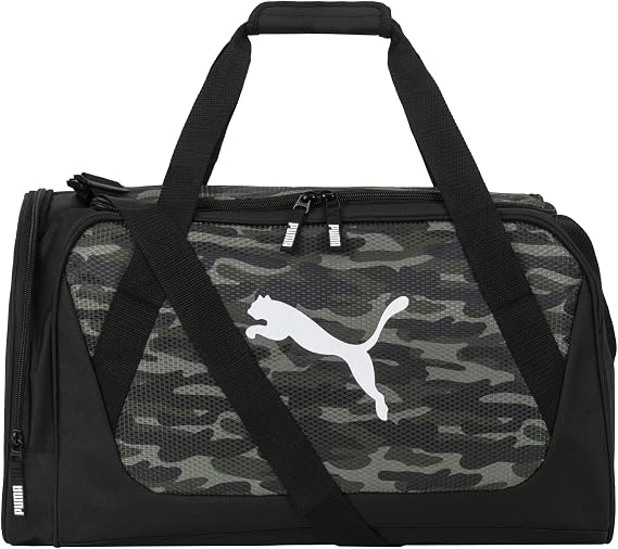 PUMA unisex-adult Form Factor Duffel with Adjustable Strap, Padded Bottom & Zip Pockets