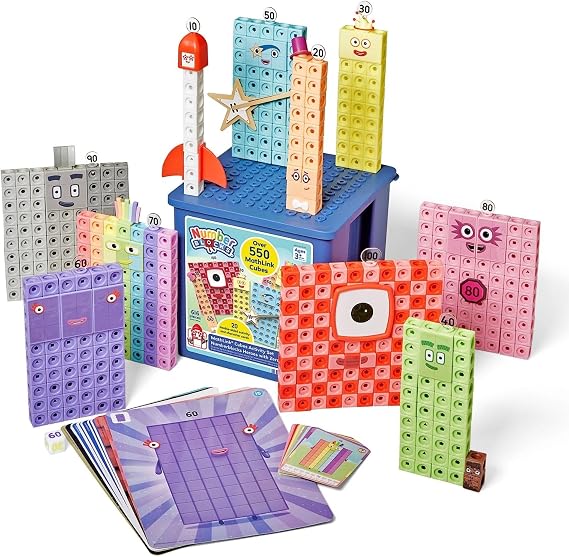 hand2mind Number Block Hero with Zero MathLink Cube Activity Set