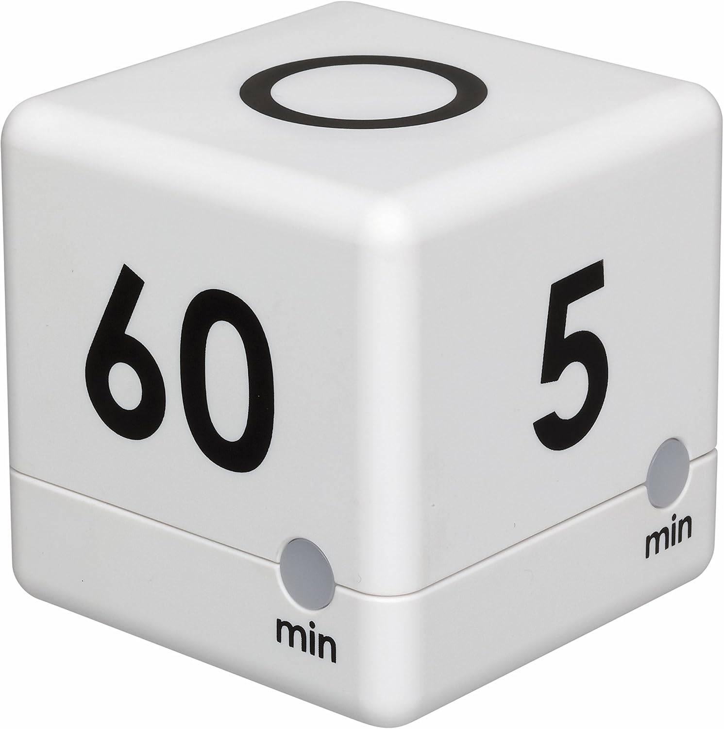 TFA Dostmann Digital Timer, Time Cube, Stopwatch, 6 x 6 x 6 cm, White, L 60 x B 60 x H 60 mm