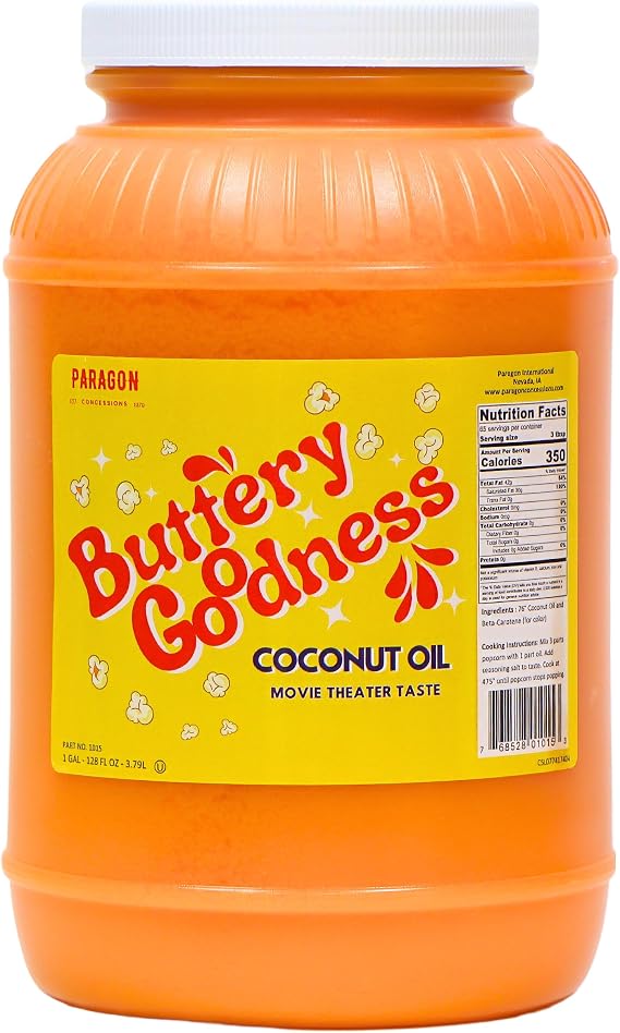 Paragon Coconut Popcorn Popping Oil (Gallon),Yellow