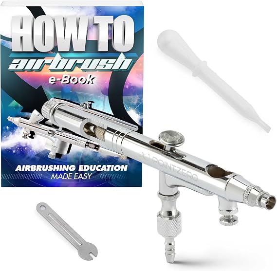 PointZero Dual-Action .5cc Gravity-Feed Airbrush Set w/MAC Valve - .2mm Nozzle