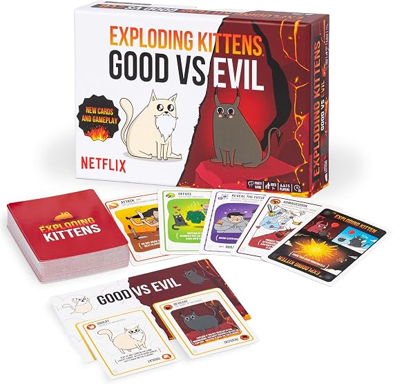 Exploding Kittens Good vs. Evil, 2-5 Players, Age 7+ Card Game