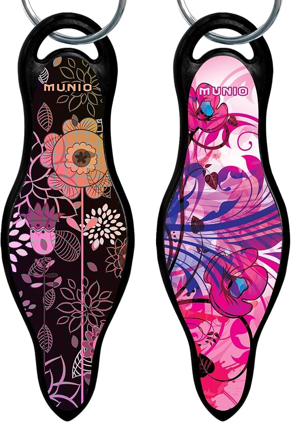 MUNIO Floral Collection: Self Defense Keychain Kit Pack - 'Modern Flowers' & 'Spring Breeze' Editions - TSA Approved, Airplane Legal Portable Safety Essentials - Made in USA