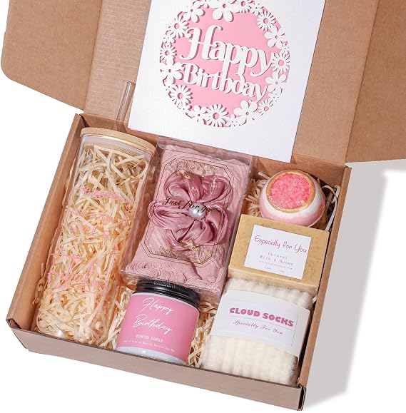 Gifts for Her, Birthday Gifts for Women, Happy Birthday Gift Set for Sister, Unique Gift Baskets for Mom, Funny Gift Ideas, Gift Box for Wife Best