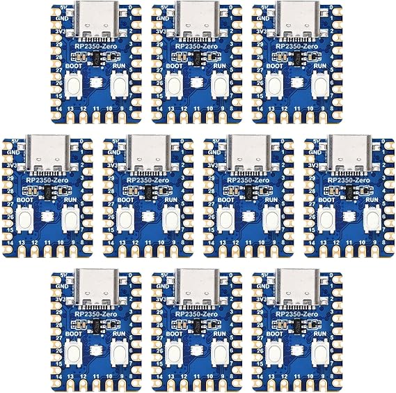 Waveshare RP2350-Zero Mini Development Board Raspberry Pi Microcontroller Development Board Based On Raspberry Pi Dual-Core & Dual Architecture Microcontroller Pack of 10