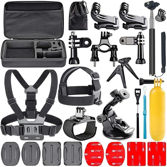 Navitech 18-in-1 Action Camera Accessories Combo Kit with EVA Case Compatible With The TecPlus Full HD 1080P | TecTecTec XPRO3 4K | TecTecTec! XPRO1 | TecTecTec! XPRO4+ Action Camera