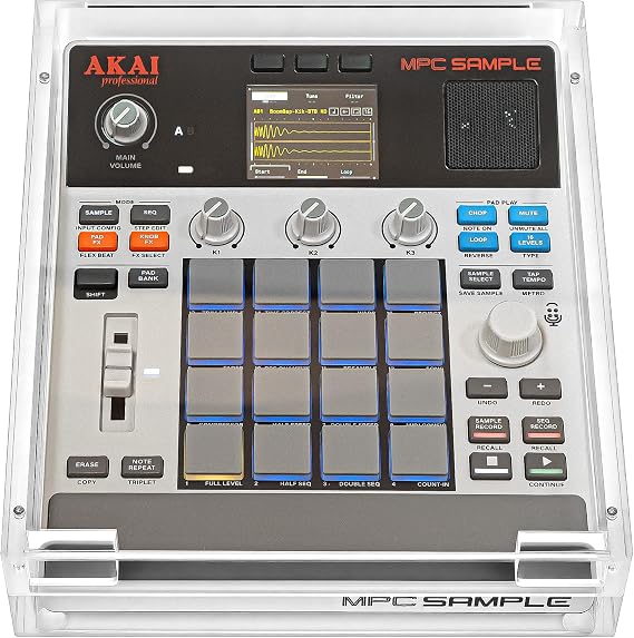 Geekria Audio Sampler Acrylic Protective Case/Dust cover, Compatible with Akai Professional MPC Sample Portable Groovebox, Magnetic Opening and Closing Design