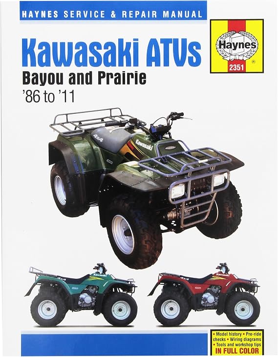 Kawasaki Bayou & Prairie ATV Haynes Repair Manual (1986 - 2011)