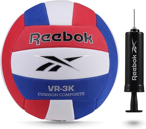 Reebok - Volleyball Official Size, Composite Cover, Soft Touch Panels | Includes Pump & Needle, Includes Balls, Performance Composite Ball, Ultra Soft Feel, VR-3K Series