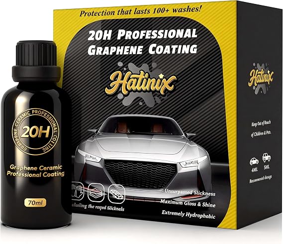 70ml Graphene Ceramic Coating for Cars, 20H Professional Ceramic Coating | High Gloss Finish | Hydrophobic | Scratch & Protection | Easy to Use