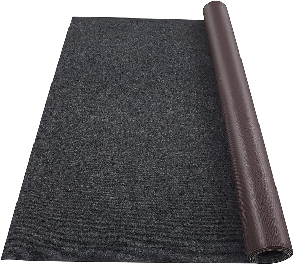 6x23 FT Marine Boat Carpet - Waterproof Outdoor Rug with TPR Non-Slip Backing - Heavy-Duty Polypropylene for Patio Deck, Camping, RV & Indoor Use - Black