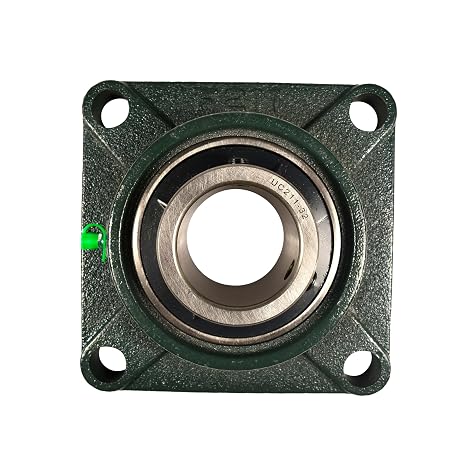 HQRP UCF211-32 Pillow Block Bearing 2-inch Bore, 4-Bolt Flange Mounted, Solid Base, Self-Alignment, Square