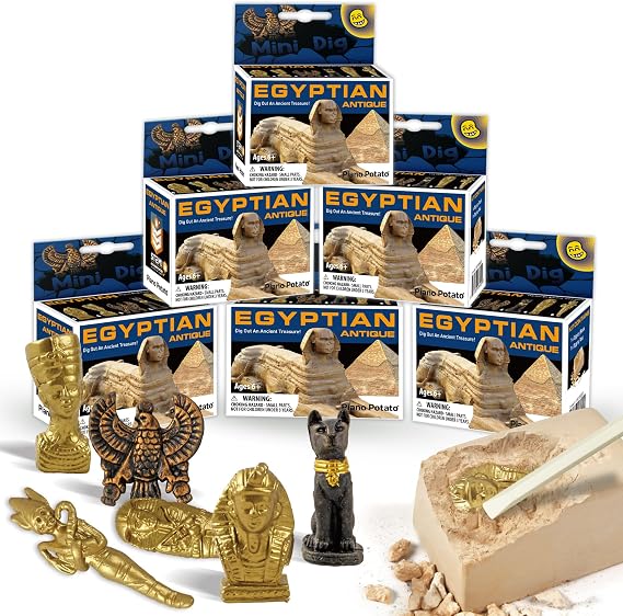 Egyptian Mummy Dig Kit 6 Styles, Archaeology STEM Toy, Girls&Boys Gift 8-12 | Dig up 6 collectible Egyptian mummies! STEM science kit, educational toy. Perfect archaeology gift for boys 8-12.