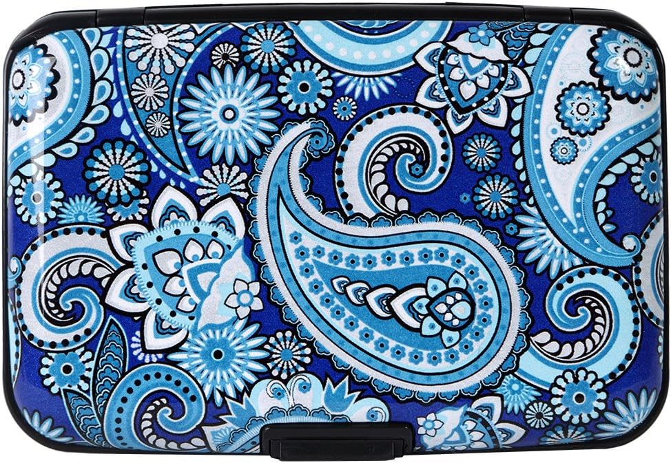Credit Card Holder Small RFID Blocking Metal Slim Mini Aluminum Hard Case for Women Men