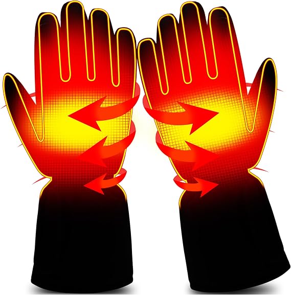 Autocastle Electric Battery Heated Gloves for Women & Men, Touchscreen Waterproof Thermo-Gloves with Battery Powered Electric Heating for Ski, Bike, Motorcycle & Winter Sports