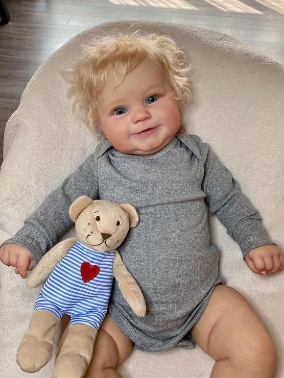 Anano Reborn Baby Dolls Vinyl Full Body Girl 24 Inch Lifelike Newborn Doll with Two Sets of Clothes, Handmade Heavz Realistic Infant Doll for Dressing Up & Imaginative Play