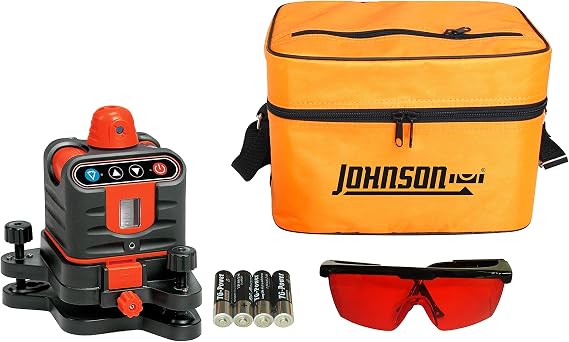Johnson Level & Tool 40-6502 Manual-Leveling Rotary Laser, Red, 1 Laser, Large