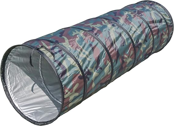 NARMAY Play Tunnel Camouflage Pop Up Tunnel for Kids Indoor/Outdoor Fun - 19dia 60L inch