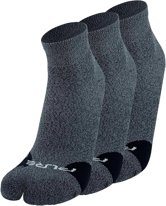 Pure Athlete Bunion Relief Sock - Ankle Length Tailors Bunion Corrector Socks for Men Women Split Toe Design