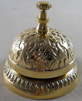 Treasure Gurus Solid Brass Desk Ring for Service Call Bell