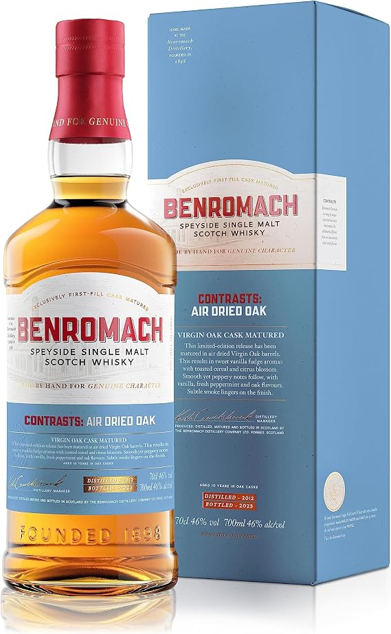 Benromach Contrasts Air Dried Oak - Virgin Oak Matured - Aged 10 Years In Oak Cask