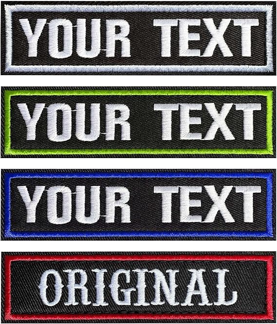 2PCS Custom Name Patch, Personalised Embroidered Clothes Backpacks Badges
