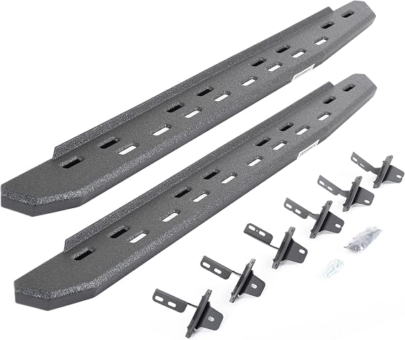 RealTruck RB30 Slim Running Boards & Brackets | Galvanized Steel, Protective Bedliner Coating | 69613157ST | Fits 2021-2026 Ford Bronco 2-Door (Excludes Bronco Sport)