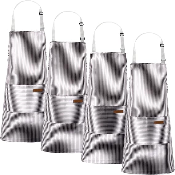 Handepo Cotton Aprons with Pockets