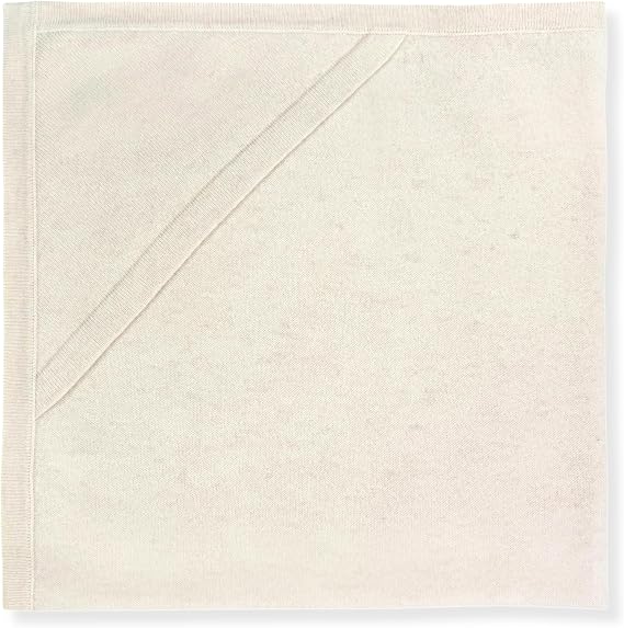 100% Cashmere Receiving Blanket with Hood 30 x 30 Natural