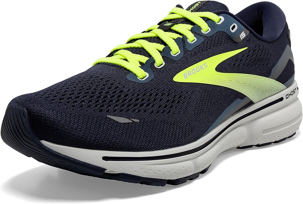 Brooks Men's Ghost 15 Neutral Running Shoe, Alloy/Oyster/Black