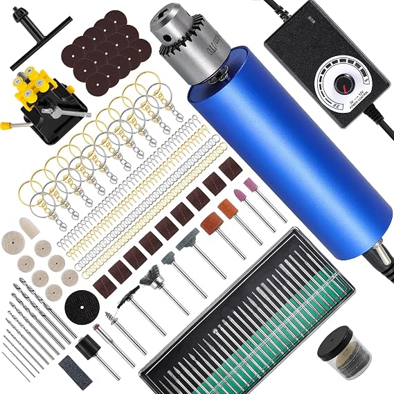 Antstone Electric Resin Polishing Kit Resin Drill with 287 Accessories Variable Speed Rotary Tool for Resin Casting Molds Epoxy Resin Polisher Sander Kit for Jewelry Carving Drilling Sanding Polishing