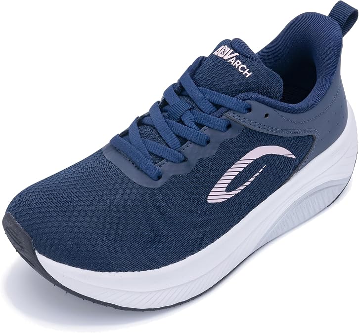 Wide Toe Box Shoes Women Arch Support Walking Shoes for Plantar Fasciitis Wide Width Orthotic Tennis Sneakers