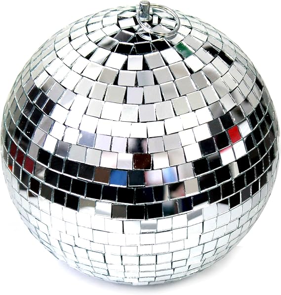 MR DJ MB8 8" mirror ball covered in high-quality 1/4-inch mirrored glass-covered and include mirror ball motor