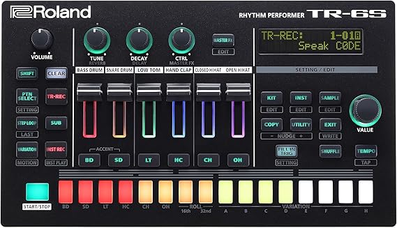Roland TR-6S Rhythm Performer | Compact Drum Machine with Six Tracks of Authentic TR Sounds including TR-808, CR-78 & More | Large Preset Sample Library | Editable FM Sound Engine | Advanced Sequencer