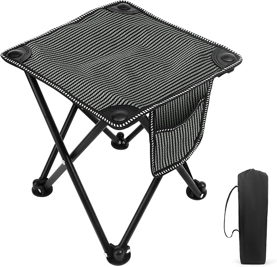 MATEPROX Foldable Camping Stool Lightweight Portable Mini Fishing Seat for Outdoor Sketching Hiking Gardening