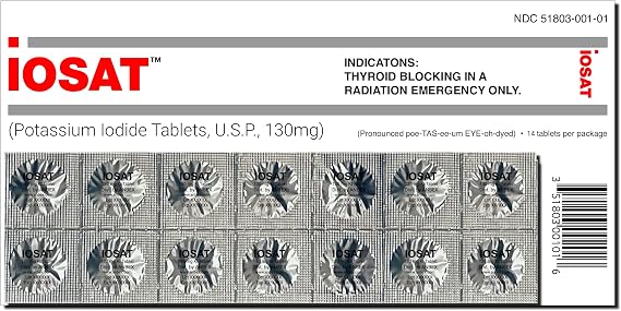 Potassium Iodide Tablets - 14 130mg tablets