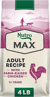 Nutro Max Adult Dry Dog Food with Farm-Raised Chicken, 4 lb Bag