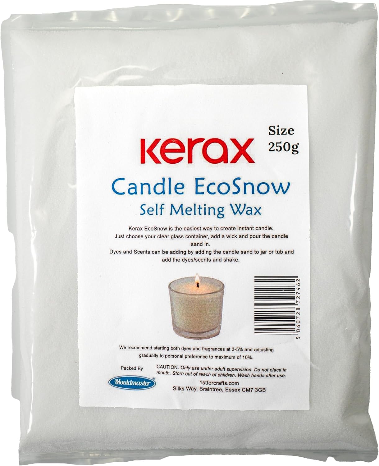 Mouldmaster Kerax Eco Snow Candle Self Melting Wax 250g, White
