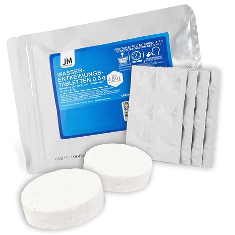 Water Purification Tablets [Pack of 24] 100% Germ-free Drinking Water [AQUASECURE] Formula I Safe Active Ingredients Water Purification Tablets Ideal for Reliable Crisis Prevention (Pack of 24)
