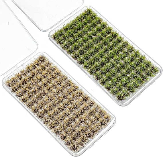 208 Pcs Static Grass Tufts Miniature Grass Tufts for Modelling